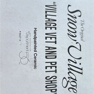 Department 56 Snow Village Vet and Pet Shop Sign